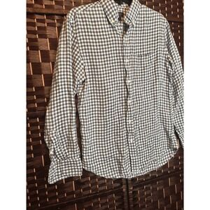 J Crew Baird Mcnutt Top Womens‎ S Blue Cross Dyed Irish Linen Button Up Coastal